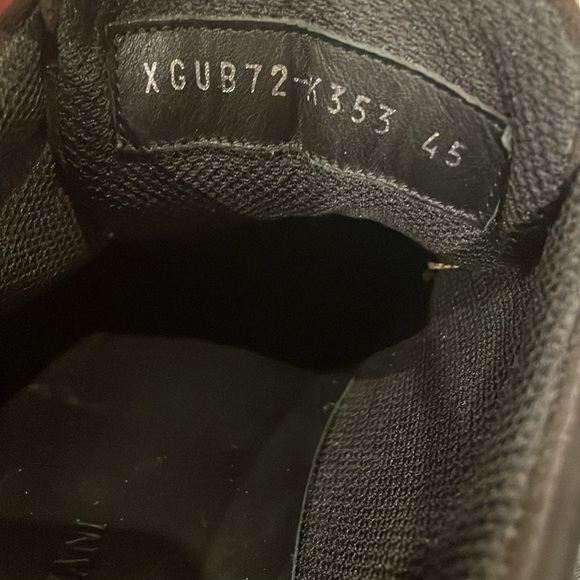 Giorgio Armani - Brown Leather and suede Sneakers - Size 45 Ital - Picture 4 of 11